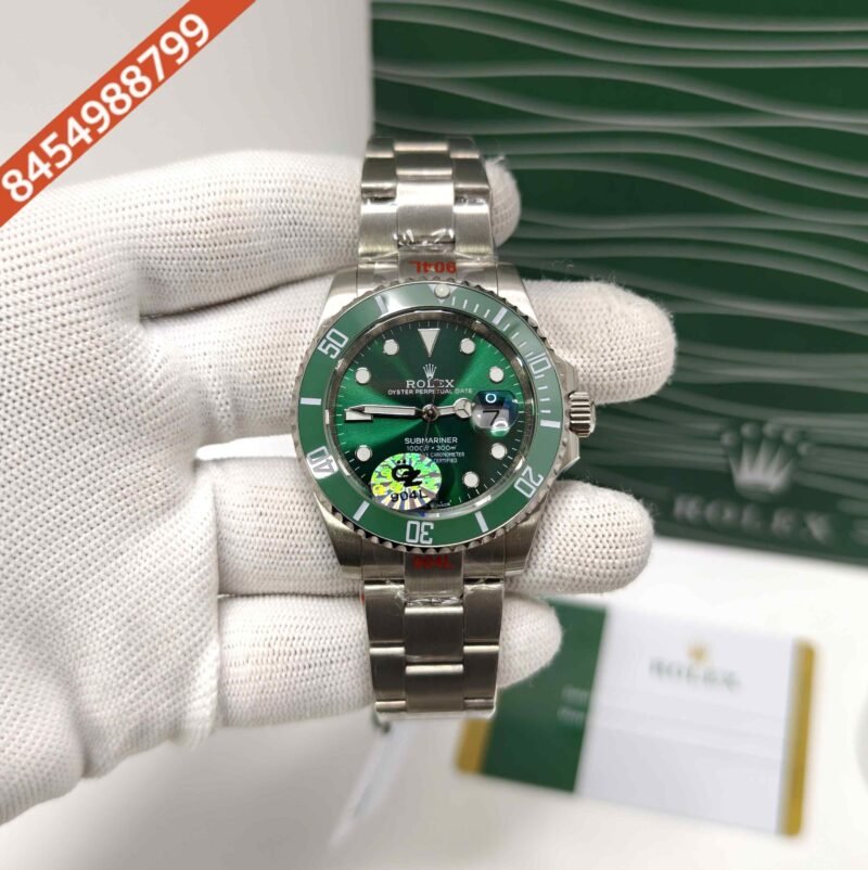 Rolex Submariner Steel Green Dial Swiss Semi ETA Automatic Watch (Premium Quality)