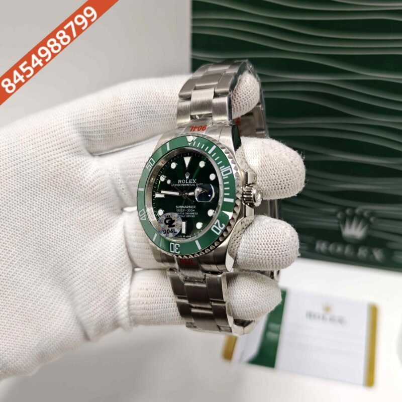 Rolex Submariner Steel Green Dial Swiss Semi ETA Automatic Watch (Premium Quality) - Image 2