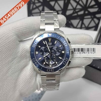 TAG Heuer Aquaracer 300M Chronograph CAY111B Steel Drak Blue Dial Store Quality Swiss Quartz Watch
