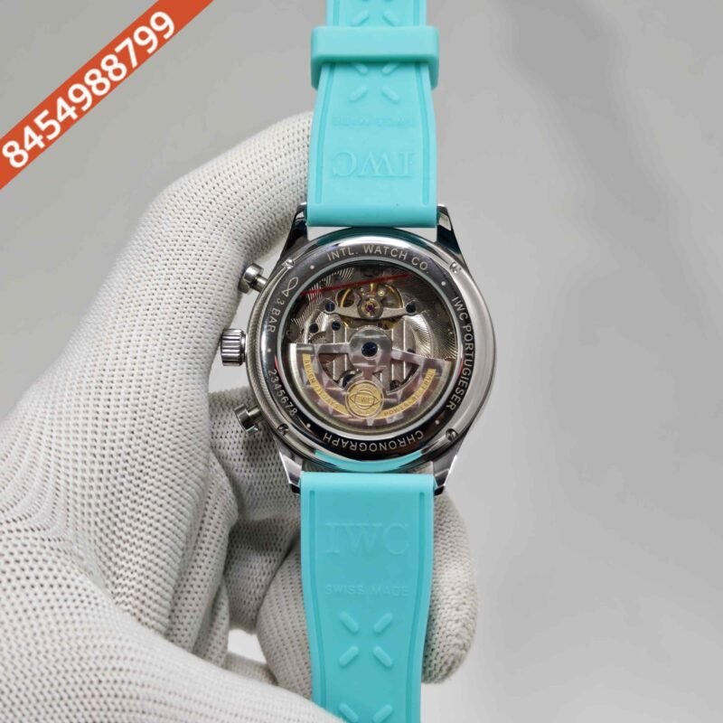 IWC Portugieser Chronograph Blue Dial Rubber trap Swiss Automatic Watch - Image 4