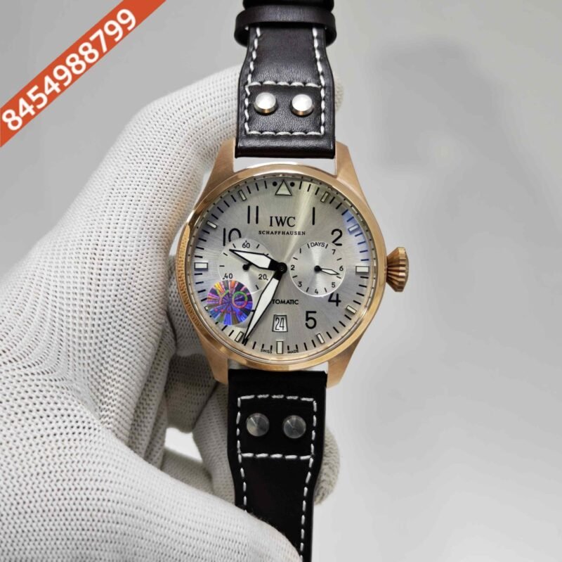 IWC Schaffhausen Big Pilot Top Gun Rose Gold White Dial Swiss Automatic Watch