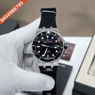 Maurice Lacroix Aikon Venturer Steel Black Dial Rubber Strap Swiss Automatic Watch