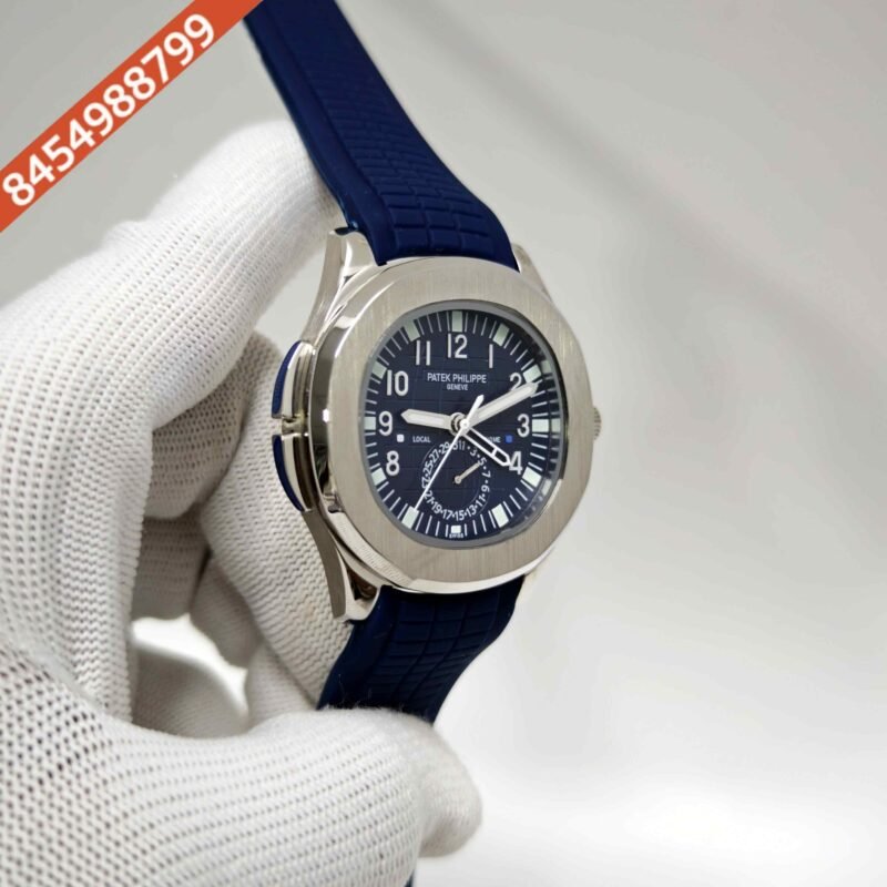 Patek Philippe Aquanaut Chronograph Steel Blue Dial Swiss Automatic Watch - Image 3