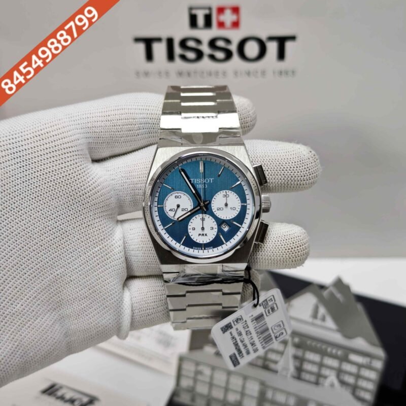 Tissot 1853 T-Classic PRX Chronograph Steel Blue Dial Store Qualty Swiss Automatic Watch