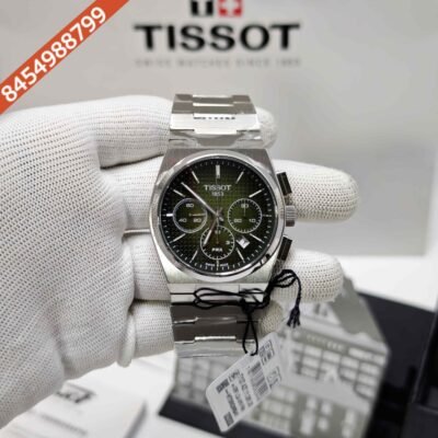 Tissot 1853 T-Classic PRX Chronograph Steel Green Dial Store Quality Swiss Automatic Watch