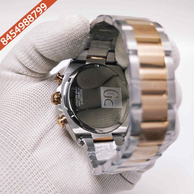 Gc IronClass Chronograph Rose Gold steel Blue Dial Dual Tone Strap Swiss Watch - Image 4