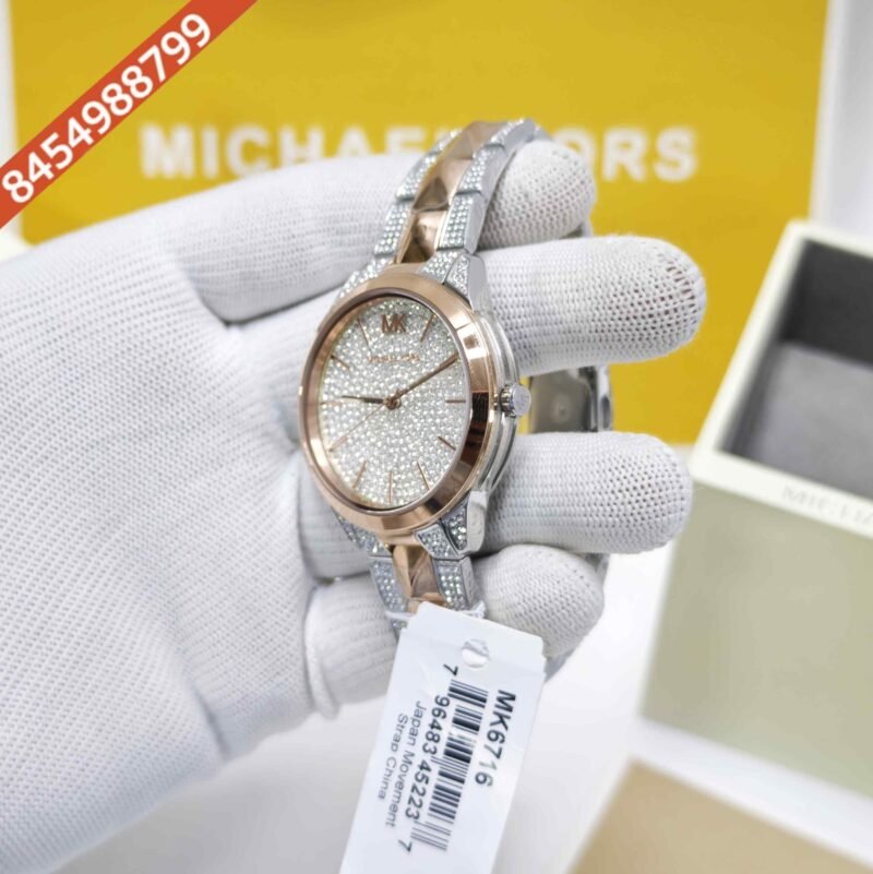 Michael Kors MK6716 Runway Mercer White Diamond Dial Swiss Watch - Image 2