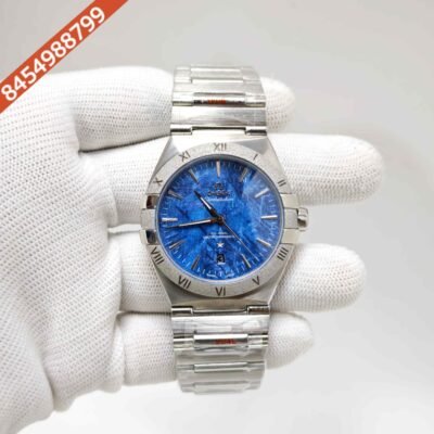 Omega Constellation Co-Axial Meteorite Blue Edition Steel Swiss Automatic Watch