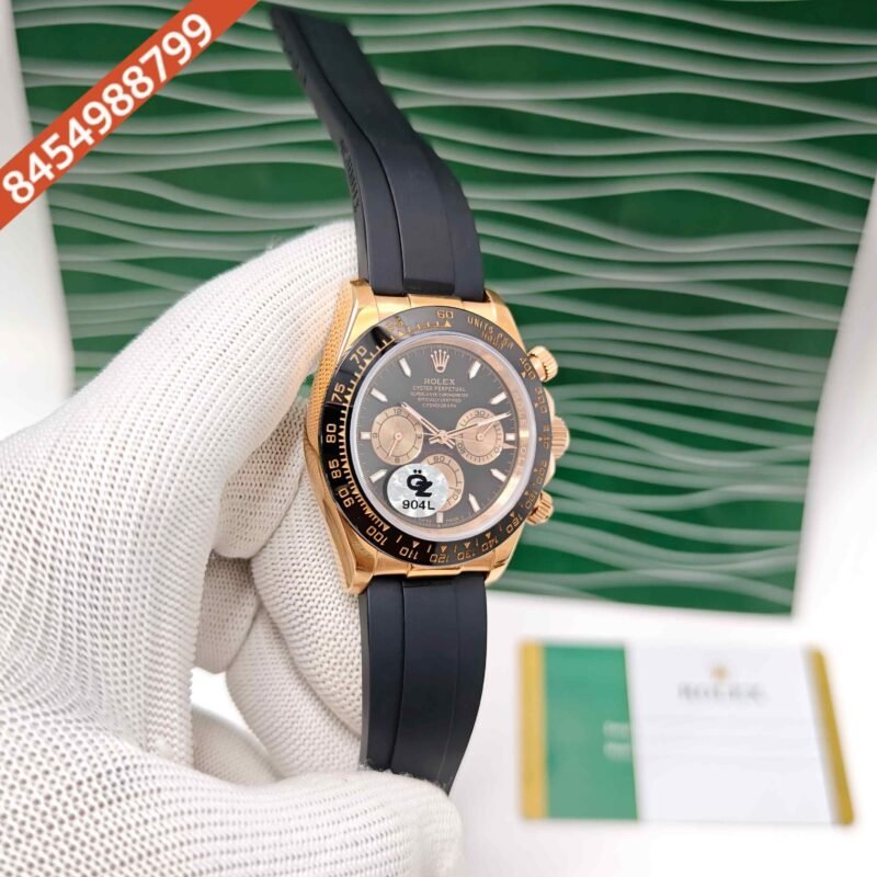 Rolex Oyster Perpetual Cosmograph Daytona Rose Gold Steel Swiss Semi ETA Automatic Watch - Image 3
