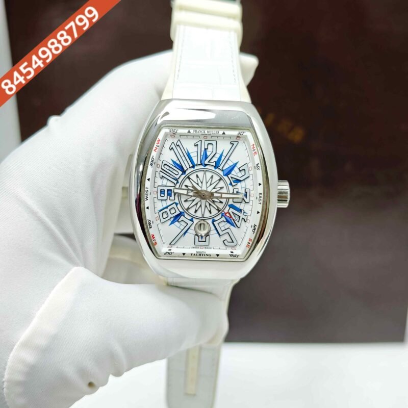 Franck Muller Yachting Vanguard V45 SC DT Steel White Dial Swiss Automatic Watch