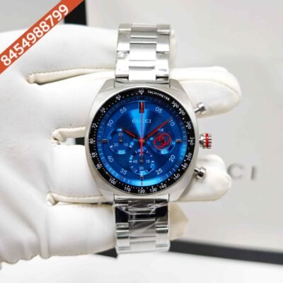 Gucci Interlocking Chronograph Steel Blue Dial Swiss Watch