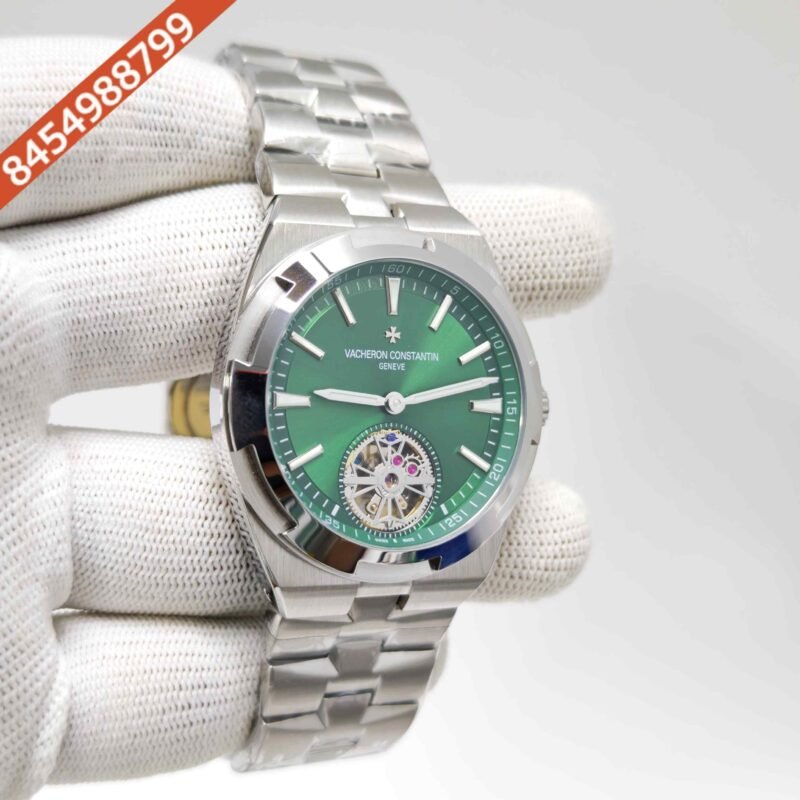Vacheron Constantin Overseas 6000V Tourbillon Stainless Steel Green Dial Swiss Automatic Watch - Image 3