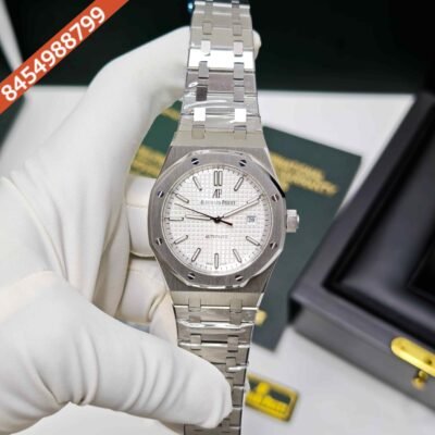 Audemars Piguet Royal Oak 50th Anniversary Steel White Dial Swiss Semi ETA Automatic Watch