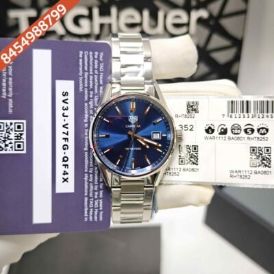 TAG Heuer Carrera 100M Steel Blue Dial Swiss Quartz Store Quality Watch