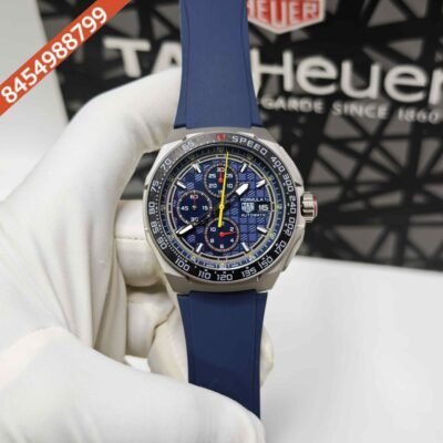 TAG Heuer Formula 1 Chronograph Titanium Blue Dial Rubber Strap Swiss Quartz Watch