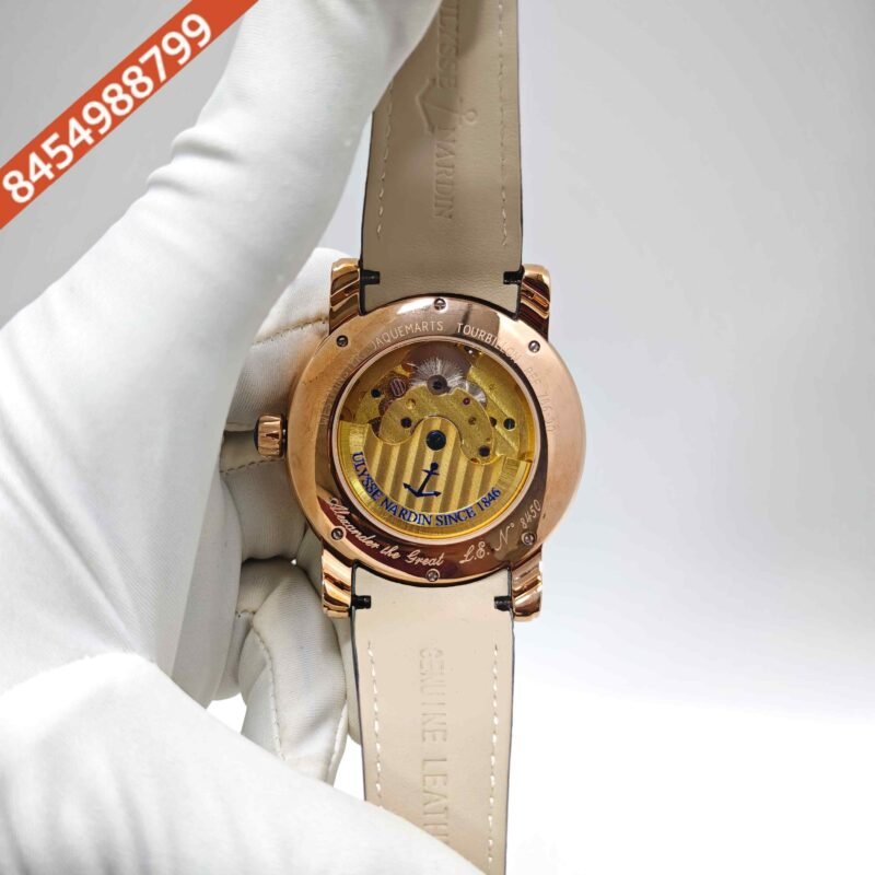 Ulysse Nardin Alexander Great Minute Repeater Westminster Tourbillon Jaq Rose Gold Black Dial Swiss Automatic Watch - Image 4
