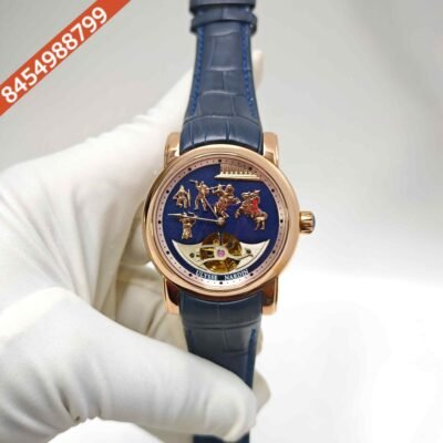 Ulysse Nardin Alexander Great Minute Repeater Westminster Tourbillon Jaq Rose Gold Blue Dial Swiss Automatic Watch