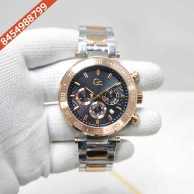 GC Chronograph Rose Gold Black Dial Dual Tone Swiss Watch