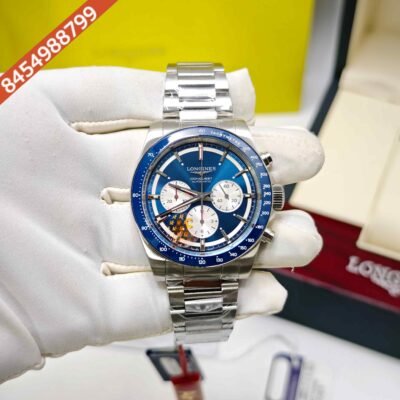 Longines Conquest Automatic Chronograph Steel  Blue Dial Steel Strap Swiss Automatic Watch