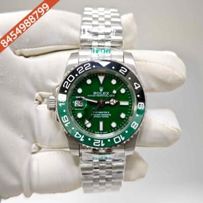 Rolex GMT-Master II Steel Jubilee Green Dial Swiss Automatic Watch