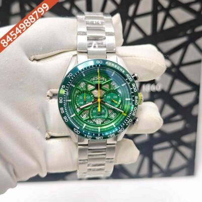 TAG Heuer Carrera X Porsche Green Dial Stainless Steel Strap Swiss Watch