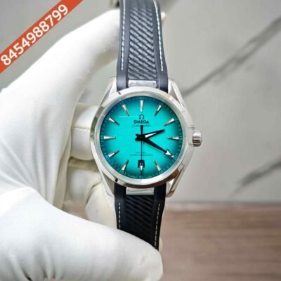 Omega Seamaster Aqua Terra Steel Turquoise Dial Black Rubber Strap Swiss Automatic Watch