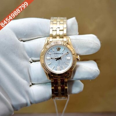 Versace Greca Golden White Dial Swiss Watch