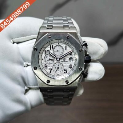 Audemars Piguet Royal Oak Offshore Chronograph Steel White Dial Swiss Quartz Watch