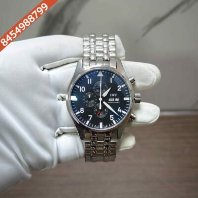 IWC Schaffhausen Pilot’s Chronograph IW378002 Steel Black Dial Swiss Automatic Watch