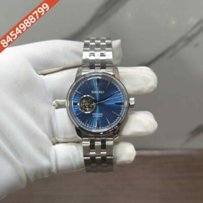Seiko Presage Open Heart Steel Blue Dial Swiss Automatic Watch