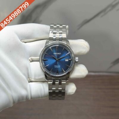 Seiko Presage Steel Blue Dial Swiss Automatic Watch