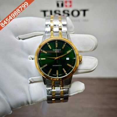 Tissot Classic Dream Swissmatic Steel Gold Green Dial Dual Tone Swiss Automatic Watch