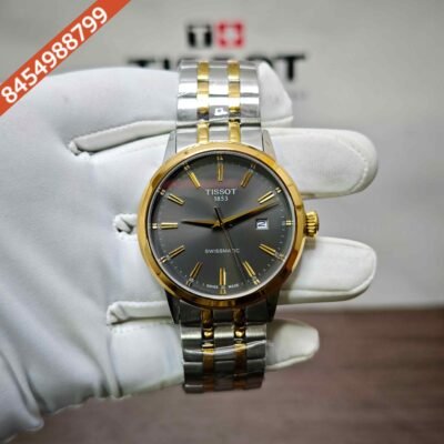 Tissot Classic Dream Swissmatic Steel Gold Grey Dial Dual Tone Swiss Automatic Watch