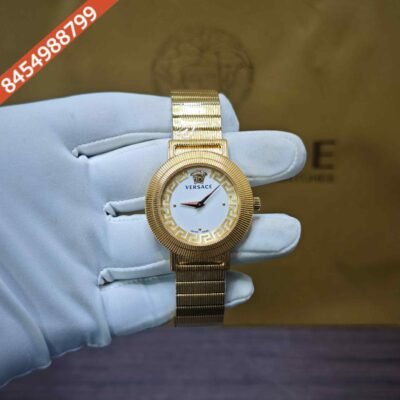 Versace Greca Chic Gold White Dial Swiss Quartz Watch