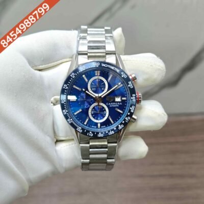 TAG Heuer Carrera Calibre 16 Chronograph Steel Blue Dial Swiss Automatic Watch