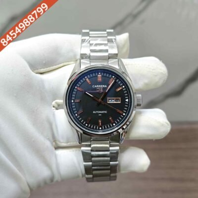 TAG Heuer Carrera Day-Date Steel Black Dial Swiss Automatic Watch