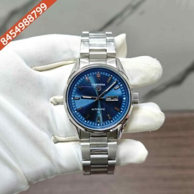 TAG Heuer Carrera Day-Date Steel Blue Dial Swiss Automatic Watch