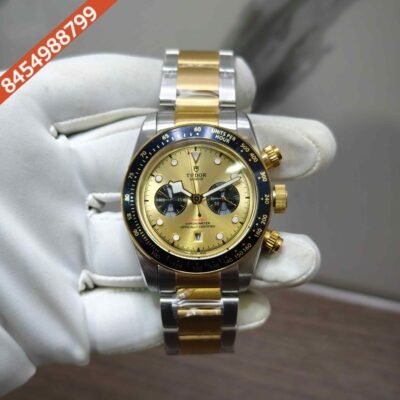 Tudor Black Bay Chronograph Dual Tone Steel champagne Dial Swiss Automatic Watch