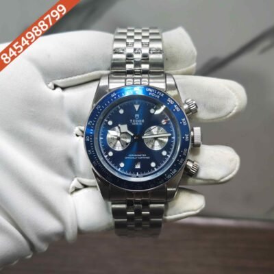 Tudor Black Bay Steel Chrono Blue Dial Boutique Edition Jublie Strap Swiss Atomatic Watch