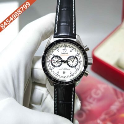 Omega Speedmaster Racing Co-Axial Master Chronometer Chronograph Steel White Dial Swiss Automatic Watch