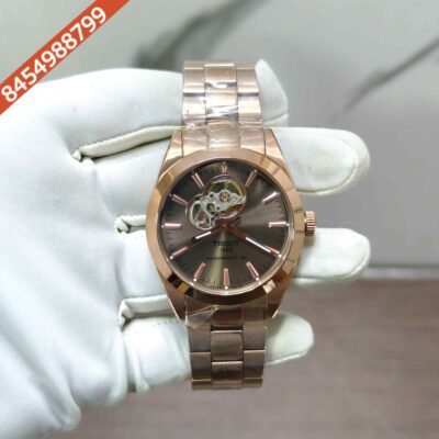 Tissot Gentleman Powermatic 80 Open Heart Rose Gold Brown Dial Swiss Automatic Watch