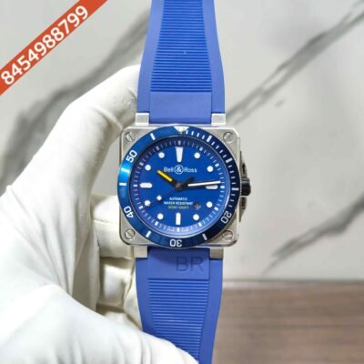 Bell & Ross BR 03-92 Diver Steel Full Blue Rubber Strap Swiss Automatic watch
